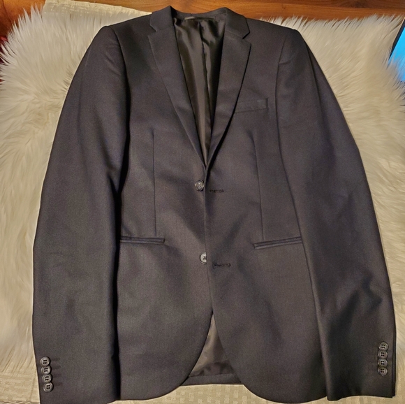 Topman Sophisticated Black Suit Jacket US 34 GUC - Picture 1 of 6